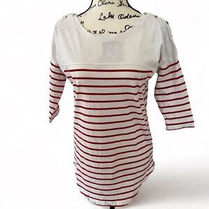 Séraphine Maternity/ Nursing Top Cotton Breton Stripes Size 4